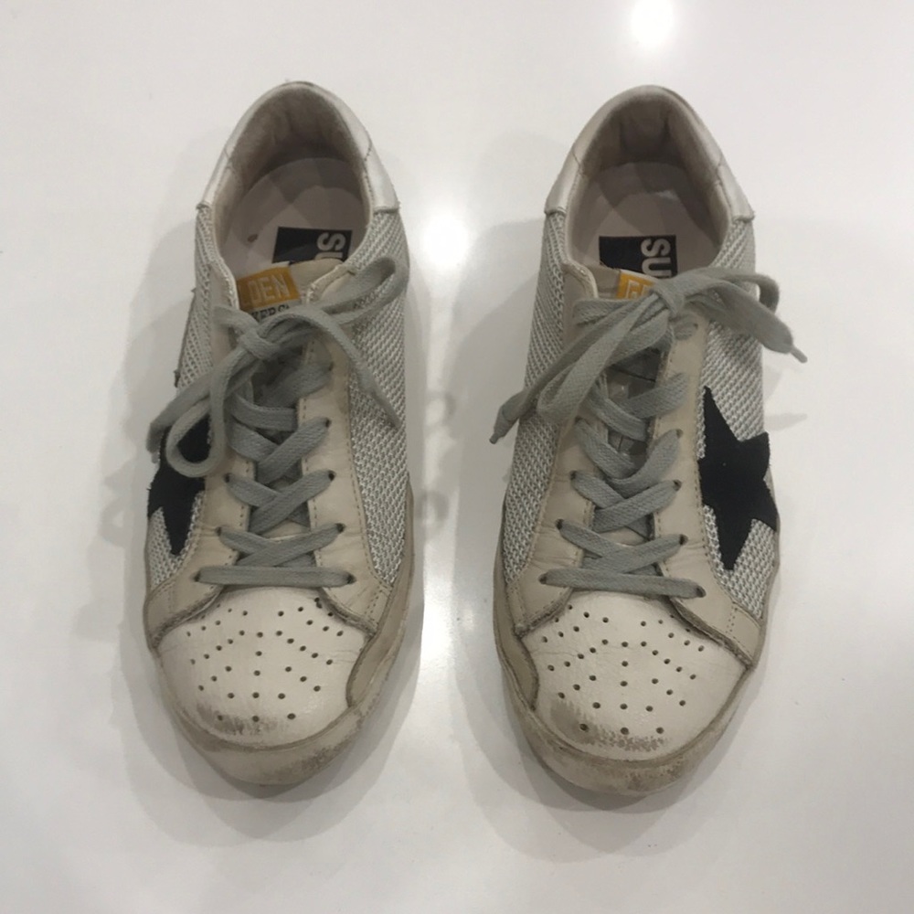 Golden goose superstar sneakers in gray